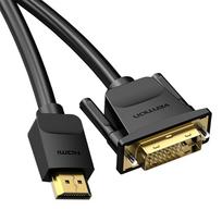 3m hdmi kabelis - Vention HDMI į DVI kabelis 3m ABFBI Juodas (Black) - 11 nuotrauka