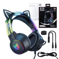 gaming ausines - ONIKUMA X15 PRO Cat Juodas (Black) - 2 nuotrauka