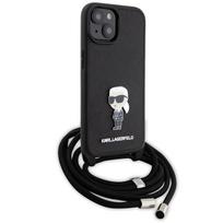telefono deklas karl lagerfeld - Karl Lagerfeld "KLHCP15SSASKNPSK Crossbody Karl & Choupette iPhone 15" Black - 4 nuotrauka