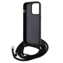 telefono deklas karl lagerfeld - Karl Lagerfeld "KLHCP15XSASKNPSK Crossbody Karl & Choupette iPhone 15 Pro Max" Black - 3 nuotrauka