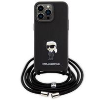 telefono deklas karl lagerfeld - Karl Lagerfeld "KLHCP15XSASKNPSK Crossbody Karl & Choupette iPhone 15 Pro Max" Black - 4 nuotrauka