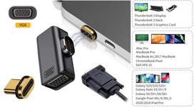 vga kabelis - Extra Digital Magnetinis adapteris USB Type-C - VGA, 1080P, 60Hz - 2 nuotrauka