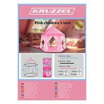 zaidimu namelis - Vaikiška palapinė Kruzzel 23869, rožinė (Pink) - 12 nuotrauka