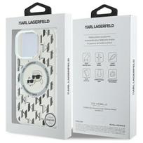 telefono deklas karl lagerfeld - Karl Lagerfeld "IML Monogram Karl and Choupette Head MagSafe iPhone 16 Pro" Clear - 2 nuotrauka