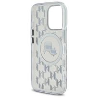 telefono deklas karl lagerfeld - Karl Lagerfeld "IML Monogram Karl and Choupette Head MagSafe iPhone 16 Pro" Clear - 3 nuotrauka