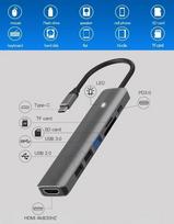 type c usb hdmi - USB Type-C - HDMI, 3x USB Type-A, SD, TF, USB Type-C PD100W - 3 nuotrauka