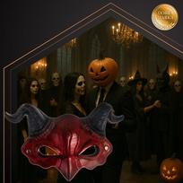 karnavalines kaukes - RUHHY - Demono kaukė su ragais, 26123 - 9 nuotrauka