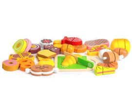 zaisline medine virtuve vaikams - Žaisliniai virtuvės reikmenys EcoToys Wooden Chopping Food - 2 nuotrauka