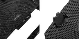 ausinimas nesiojamam kompiuteriui - HISMART DCX-039, su 2 LED ventiliatoriais, 5 padėčių - 2 nuotrauka