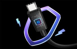kabelis 240w - BlitzWolf BW-HDC8 240W USB-C į USB-C kabelis, 0.5 m (juodas) - 2 nuotrauka