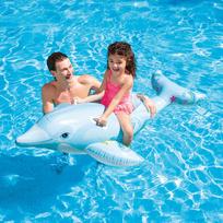pripuciamas ciuzinys - Intex Lil' Dolphin Ride-On 58535NP Grey - 5 nuotrauka