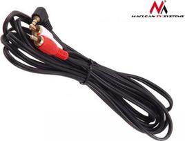 2rca kabelis - Maclean Cable 3.5mm / RCA x 2 Black 1m - 3 nuotrauka