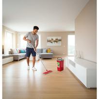 sluota su kibiru - Flat Mop + Bucket + Telescopic Pole + 2 x Microfibre Pad 5.7L Floor Cleaning XXL Set Rotating Head - 5 nuotrauka