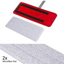 sluota su kibiru - Flat Mop + Bucket + Telescopic Pole + 2 x Microfibre Pad 5.7L Floor Cleaning XXL Set Rotating Head - 8 nuotrauka