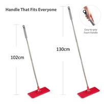 sluota su kibiru - Flat Mop + Bucket + Telescopic Pole + 2 x Microfibre Pad 5.7L Floor Cleaning XXL Set Rotating Head - 9 nuotrauka