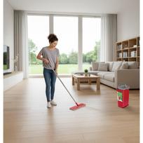 sluota su kibiru - Flat Mop + Bucket + Telescopic Pole + 2 x Microfibre Pad 5.7L Floor Cleaning XXL Set Rotating Head - 14 nuotrauka