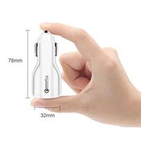5v 12v usb - Automobilinis įkroviklis Maclean QC 3.0 MCE478W, 2 x USB, balta - 2 nuotrauka