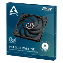 fanai - ARCTIC P14 SLIM PWM PST, 4-pin, 140mm, siauras, juodas - 3 nuotrauka