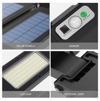 led apsvietimas su judesio - Sieninis šviestuvas Maclean MCE447 dviguba saulės sieninė lempa su judesio ir prieblandos jutikliu IP54 5W 2x 450 liumenų 6500K dviejų šviesos šaltinių nuotolinio valdymo lauko gatvės šviesa - 2 nuotrauka