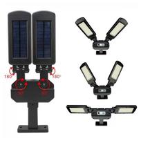 led apsvietimas su judesio - Sieninis šviestuvas Maclean MCE447 dviguba saulės sieninė lempa su judesio ir prieblandos jutikliu IP54 5W 2x 450 liumenų 6500K dviejų šviesos šaltinių nuotolinio valdymo lauko gatvės šviesa - 3 nuotrauka