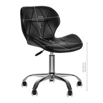 meistro kede - Valgomojo kėdė ActivEshop QS-06, matinė, juoda, 36 cm x 48 cm x 42 - 54 cm - 2 nuotrauka