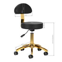 meistro kede - Darbo kėdė ActivEshop AM-304G, 32 x 32 x 47 - 60 cm, aukso/juoda - 2 nuotrauka