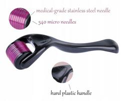 derma volelis - DERMA ROLLER mezoterapijai (0.25 mm) 540 plieno adatos - 3 nuotrauka