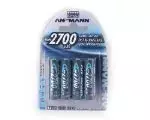 aa baterijos - Ansmann Blister 4 X Accu, AA, 2700mAh AA / HR6 Nikelio-metalo hidridas (NiMH) - 2 nuotrauka