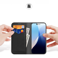rfid deklas - Dux Ducis "Hivo Case with Flip iPhone 16 Pro" Black - 3 nuotrauka