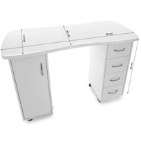 rasomasis stalas 80 - Activeshop Rašomasis stalas 2027 Baltas (White) - 3 nuotrauka