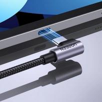usb c kabelis - UGREEN US255 USB-C į USB-C kampinis kabelis 3A 60W 0.5m Juodas (Black) - 4 nuotrauka