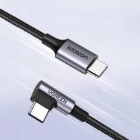 usb c kabelis - UGREEN US255 USB-C į USB-C kampinis kabelis 3A 60W 0.5m Juodas (Black) - 5 nuotrauka