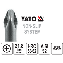 antgalis ph2 - Yato YT-0485 TORX Screwdriver Bit PH2 1/4" 100mm - 2 nuotrauka