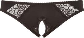 apatinis trikotazas moterims - Seksualūs apatiniai su nėriniais Cottelli Collection 3XL, juodi - 4 nuotrauka
