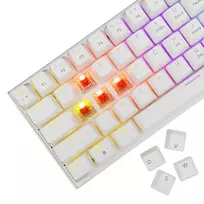 balta klaviatura - White Shark Wakizashi-2 White (Balta) Red Switch - 5 nuotrauka