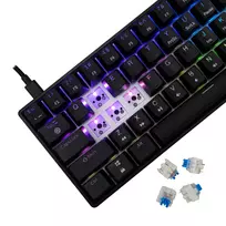 blue switch klaviatura - White Shark GK-004121 Shinobi-2 Mėlynas (Blue) Jungiklis, Juodas (Black) - 6 nuotrauka