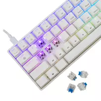 blue switch klaviatura - White Shark GK-004221 Shinobi-2 Mėlynas (Blue) Baltas (White) Klaviatūra - 6 nuotrauka