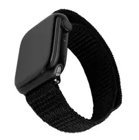 apple watch 10 42mm - Fixed | Sporty Strap for Apple Watch 38/40/41mm | 160-210 mm | Black | Nylon | FIXNST2-436-BK - 2 nuotrauka