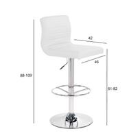 baltos valgomojo kedes - Baro kėdė Home4you Aura White - 2 nuotrauka