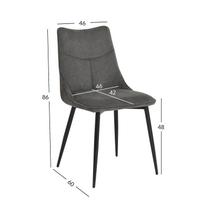 valgomojo kede kresliukas - Valgomojo kėdė Home4you Maia 10547, matinė, pilka, 46 cm x 59 cm x 86 cm - 2 nuotrauka