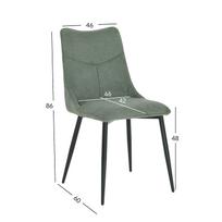 kedi tamsiai zalia - Valgomojo kėdė Home4you Maia 10546, matinė, žalia, 46 cm x 59 cm x 86 cm - 2 nuotrauka