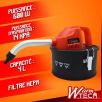 dulkiu, pelenu siurblys - Warm Tech Pelenų siurblys 4L 600W - 3 nuotrauka