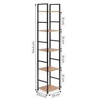 pastatomos lentynos - Pastatoma lentyna ModernHome Loft 5 CWJ3024144L, ruda (Brown) - 3 nuotrauka