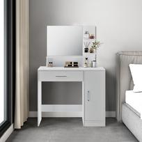 kosmetinis staliukas - Kosmetinis staliukas ModernHome WYJ-095-2, baltas, 80 cm x 45 cm x 77 cm - 3 nuotrauka
