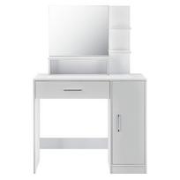 kosmetinis staliukas - Kosmetinis staliukas ModernHome WYJ-095-2, baltas, 80 cm x 45 cm x 77 cm - 5 nuotrauka