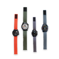 apyranke 22mm - Garmin UltraFit 2 22mm Nylon Band Raudona (Red) - 3 nuotrauka