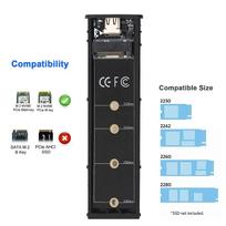 hdd disku deklas - M.2 PCIe NVMe SSD dėklas USB3.1 - 2 nuotrauka