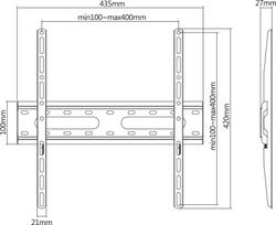 televizorius 70 coliu - Sbox PLB-2544F-2 (32-70/45kg/400x400) - 3 nuotrauka