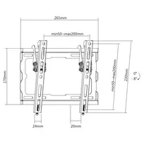 43 tv televizorius - Sbox PLB-3422T-2 (23-43/45kg/200x200) - 3 nuotrauka