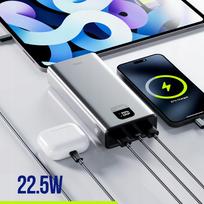 power bank 20000mah pd - Allity APB-100, 20000mAh, 22.5W, pilka - 3 nuotrauka